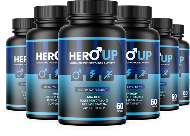 HeroUP men's vitality supplement six bottle package